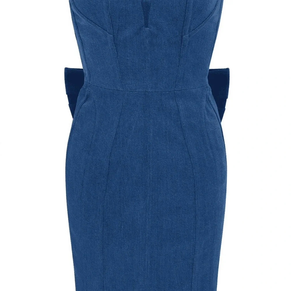 Agent Provocateur Strapless Denim Blue Dress - Picture 5 of 5